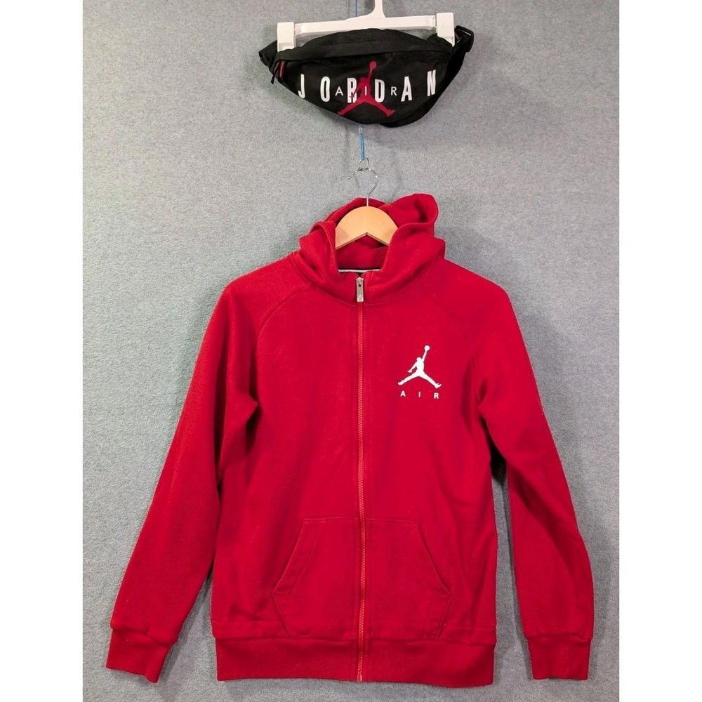 Jordan Air‎ Youth Large (12–13) Full Zip Hoodie & Fanny Pack Lot Red Black